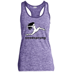 LST396 Sport-Tek Ladies' Moisture Wicking Electric Heather Racerback Tank