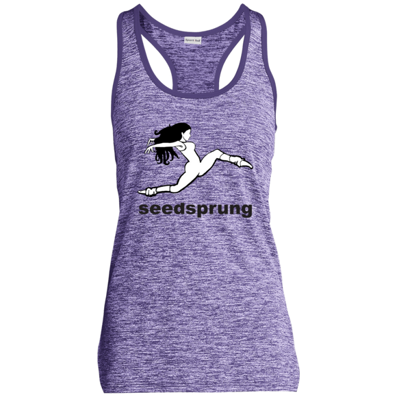 LST396 Sport-Tek Ladies' Moisture Wicking Electric Heather Racerback Tank